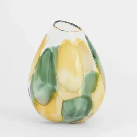 Boris Yeşil Sarı Cam Vazo 20x25 cm - 3