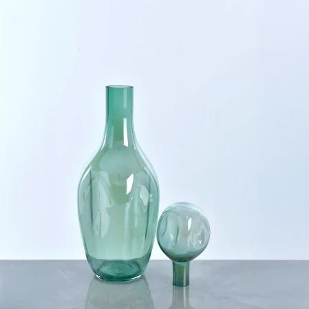 Efruz Yeşil Kapaklı Cam Vazo - 2