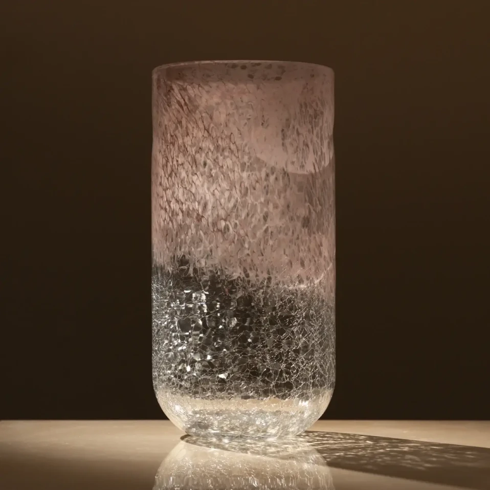 Rosa El Yapımı Pembe Cam Vazo - Qua Home