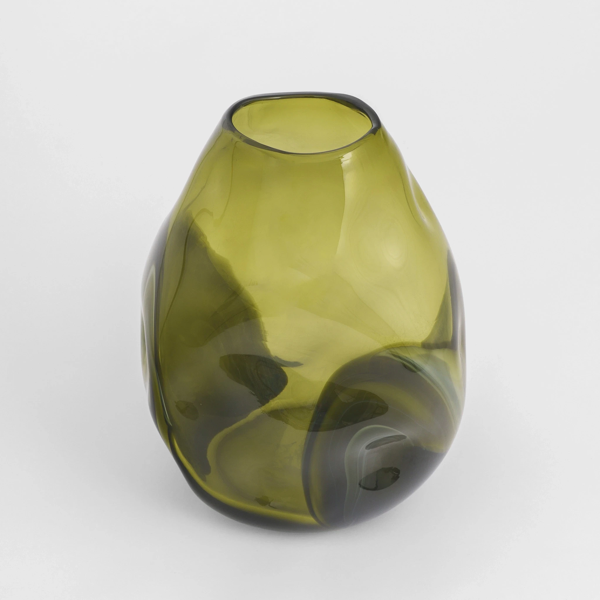 Rubus Yeşil Degrade Cam Vazo 25x19x32 cm - 2