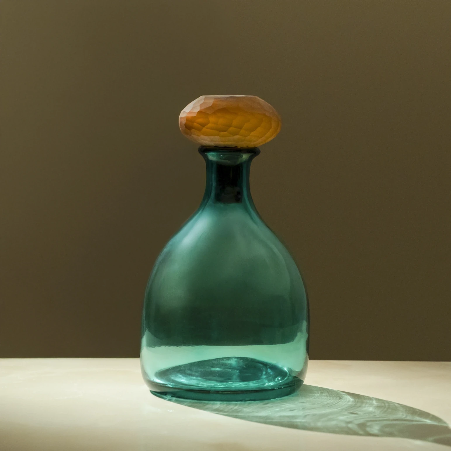 Zea Turkuaz Cam Vazo 17x28 cm - 1