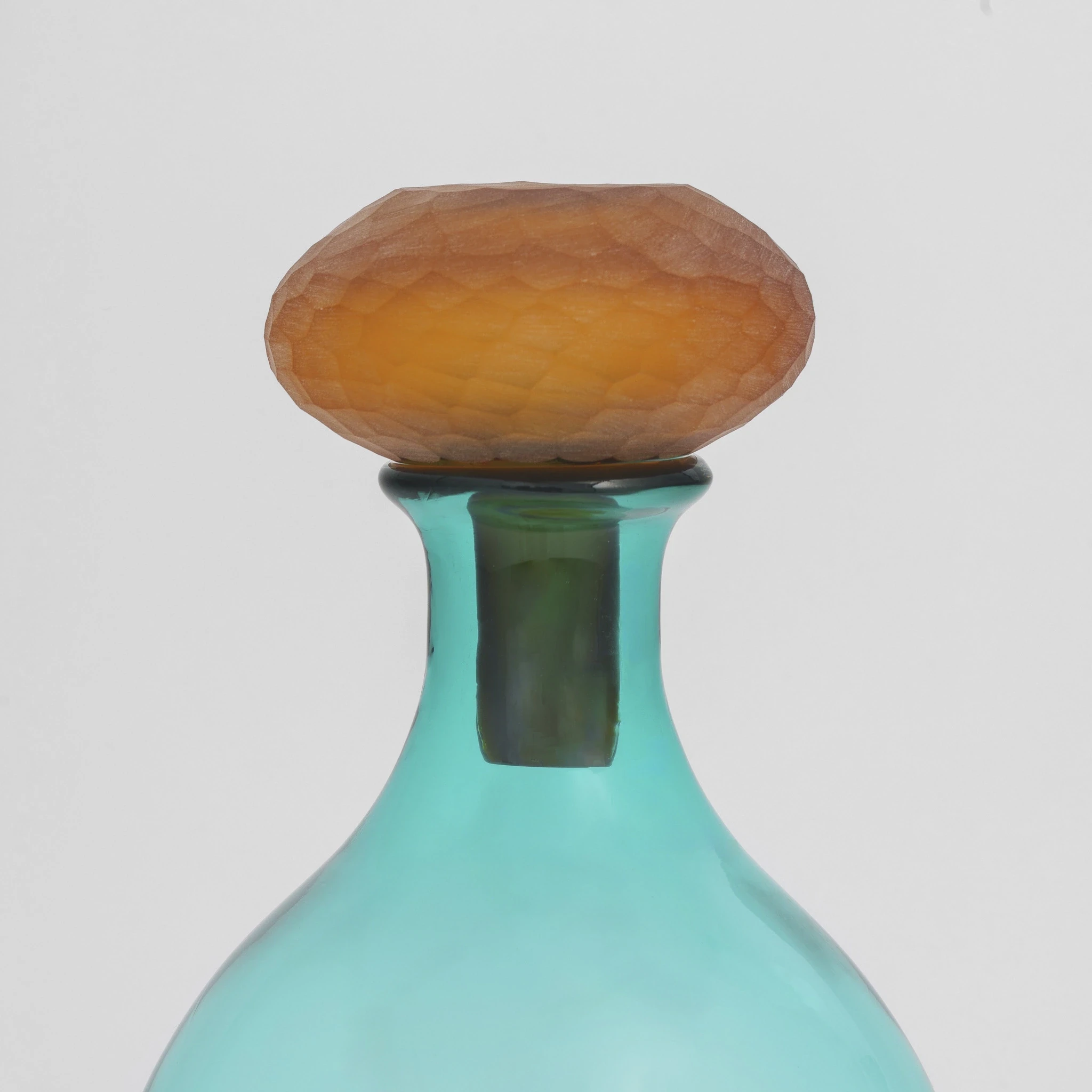 Zea Turkuaz Cam Vazo 17x28 cm - 3