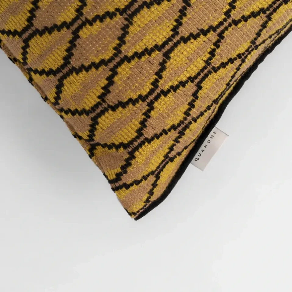 Roche Biyeli Dekoratif Kırlent Vizon Siyah 45x45 - 4