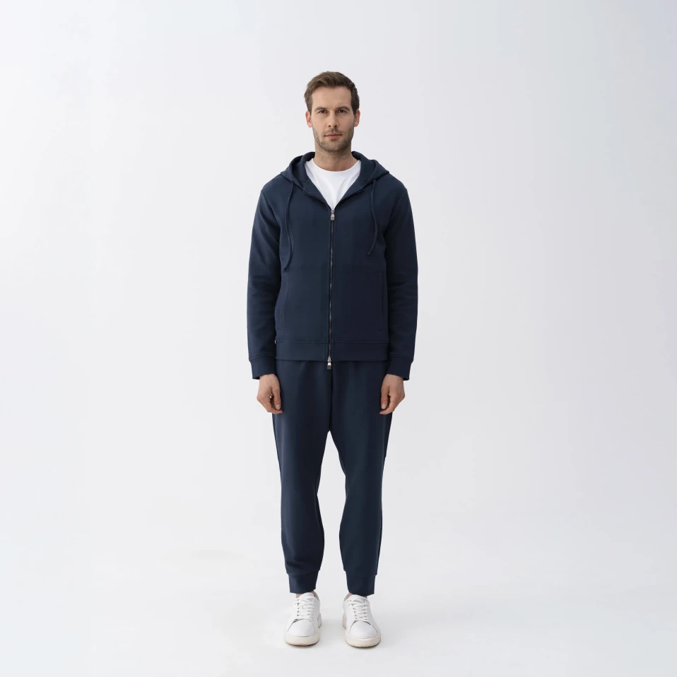 Nico Erkek %100 Pamuk Jogger Eşofman Altı Lacivert - Qua Home