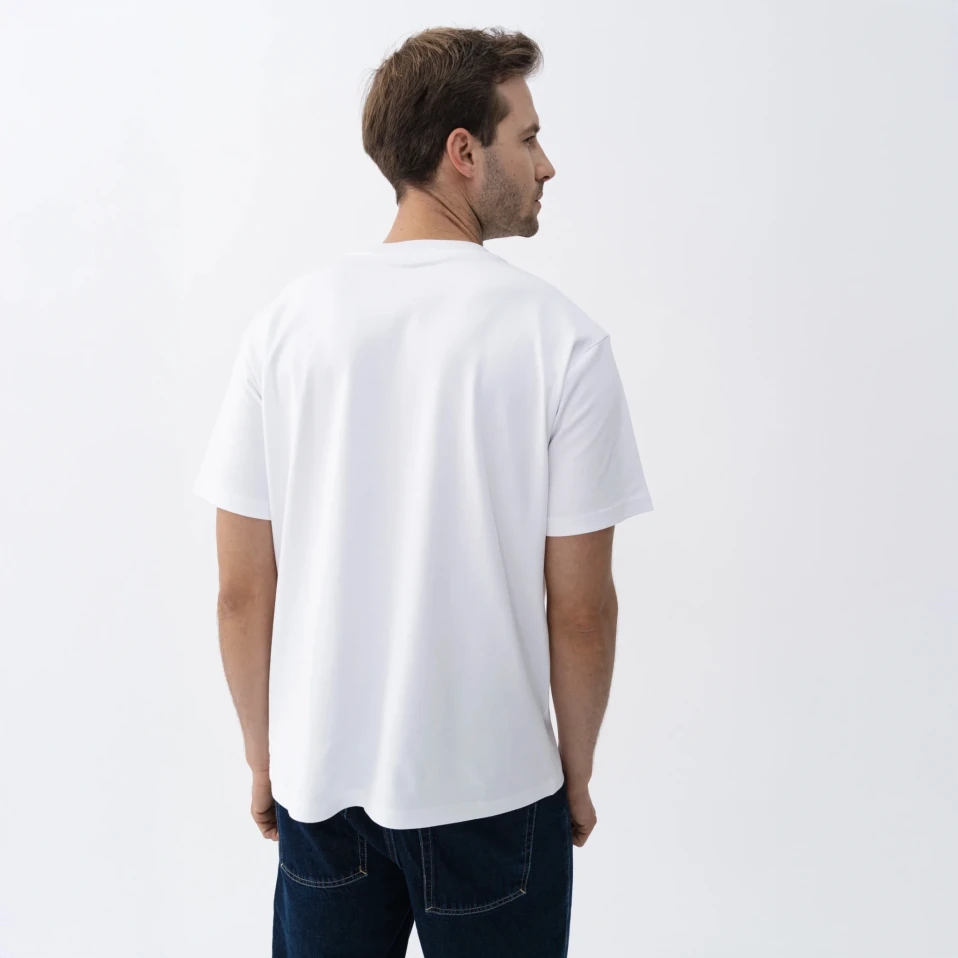 Dori Erkek % 100 Pamuk Kısa Kol Tişört Beyaz - 3