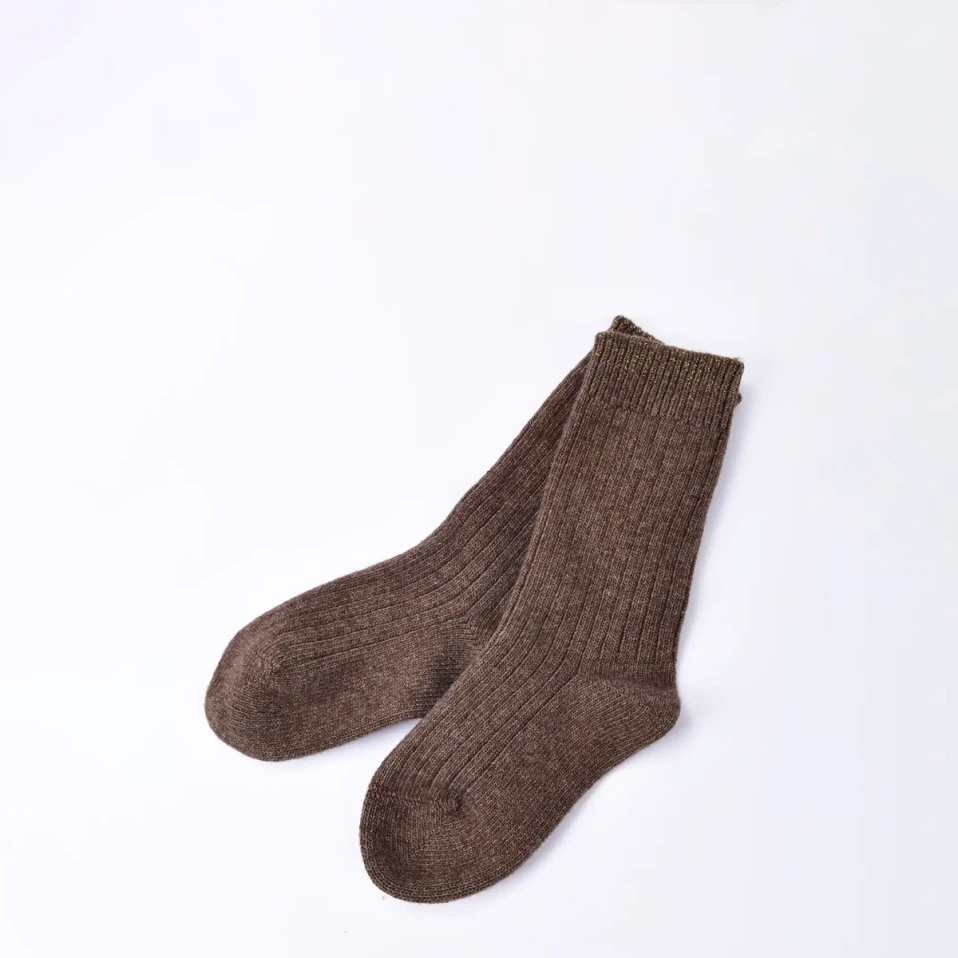 Palma Kadın Uzun Yün Soket Çorap Kahverengi - Qua Home