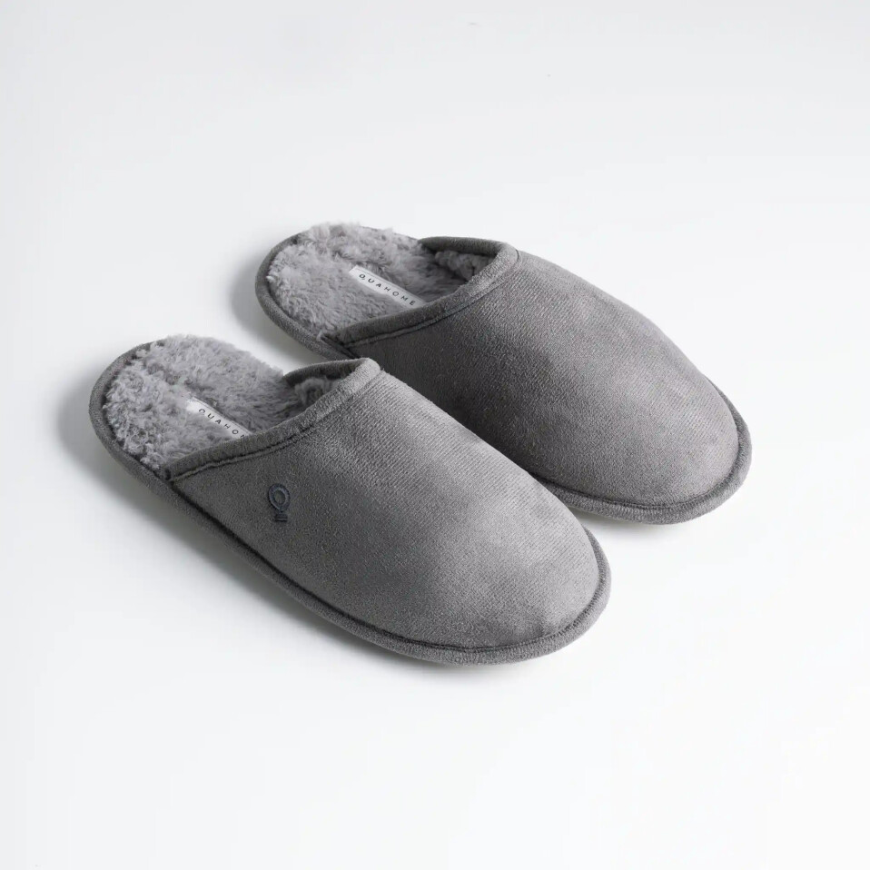 Gama Kadın Ev Terliği Beyaz Antrasit - Qua Home