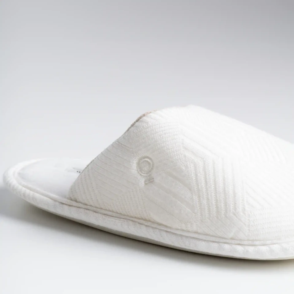 Ponta Kadın Ev Terliği Beyaz Kahverengi - 2