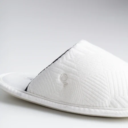 Ponta Kadın Ev Terliği Beyaz Siyah - 2