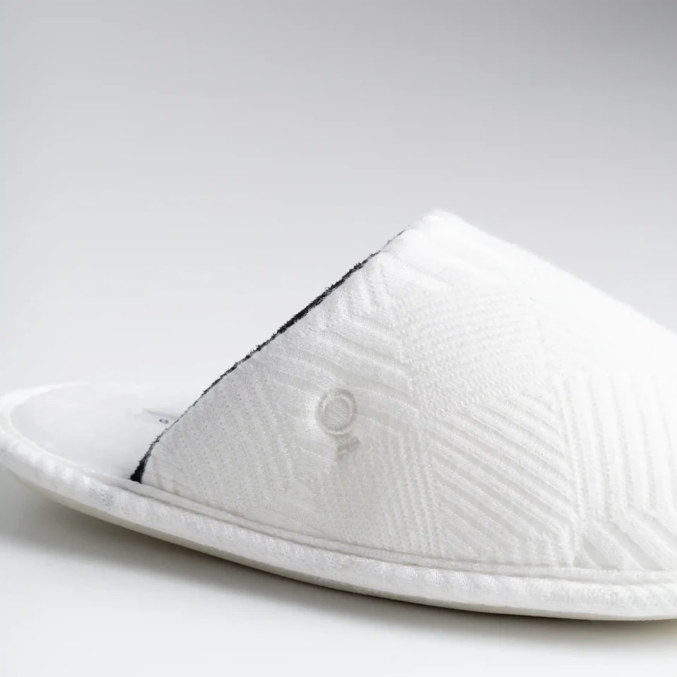 Ponta Kadın Ev Terliği Beyaz Siyah - 2