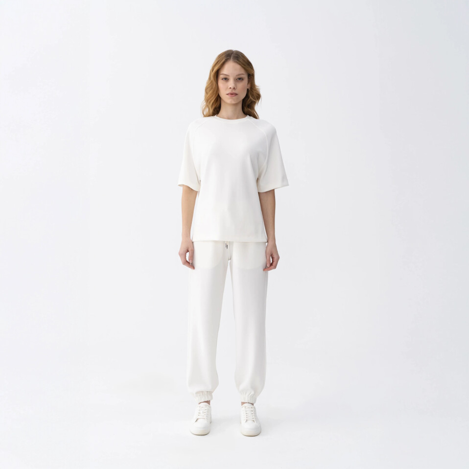 Ivy Kadın Modal Jogger Pantolon Ekru - Qua Home