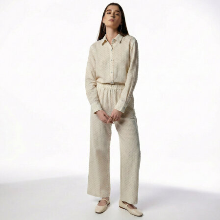 Josef Kadın Müslin Pantolon Mavi - Qua Home