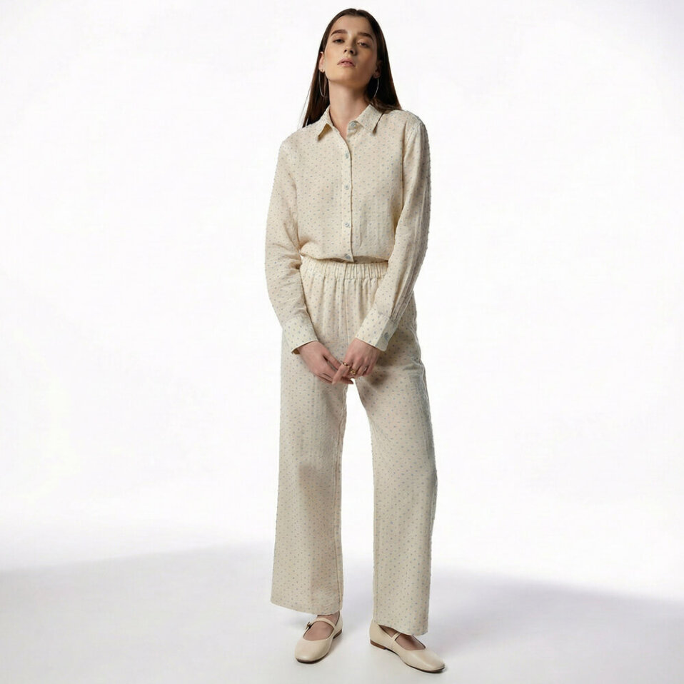 Josef Kadın Müslin Pantolon Mavi - 1