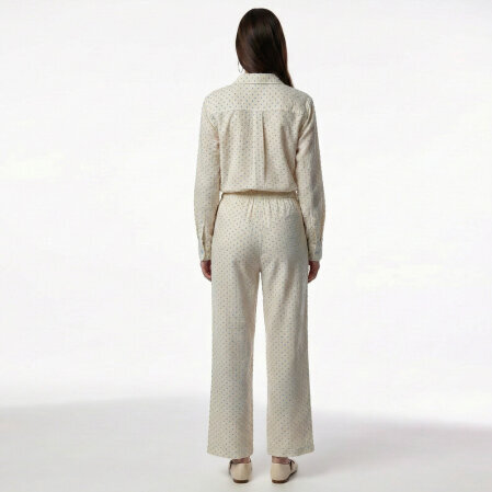 Josef Kadın Müslin Pantolon Mavi - 3