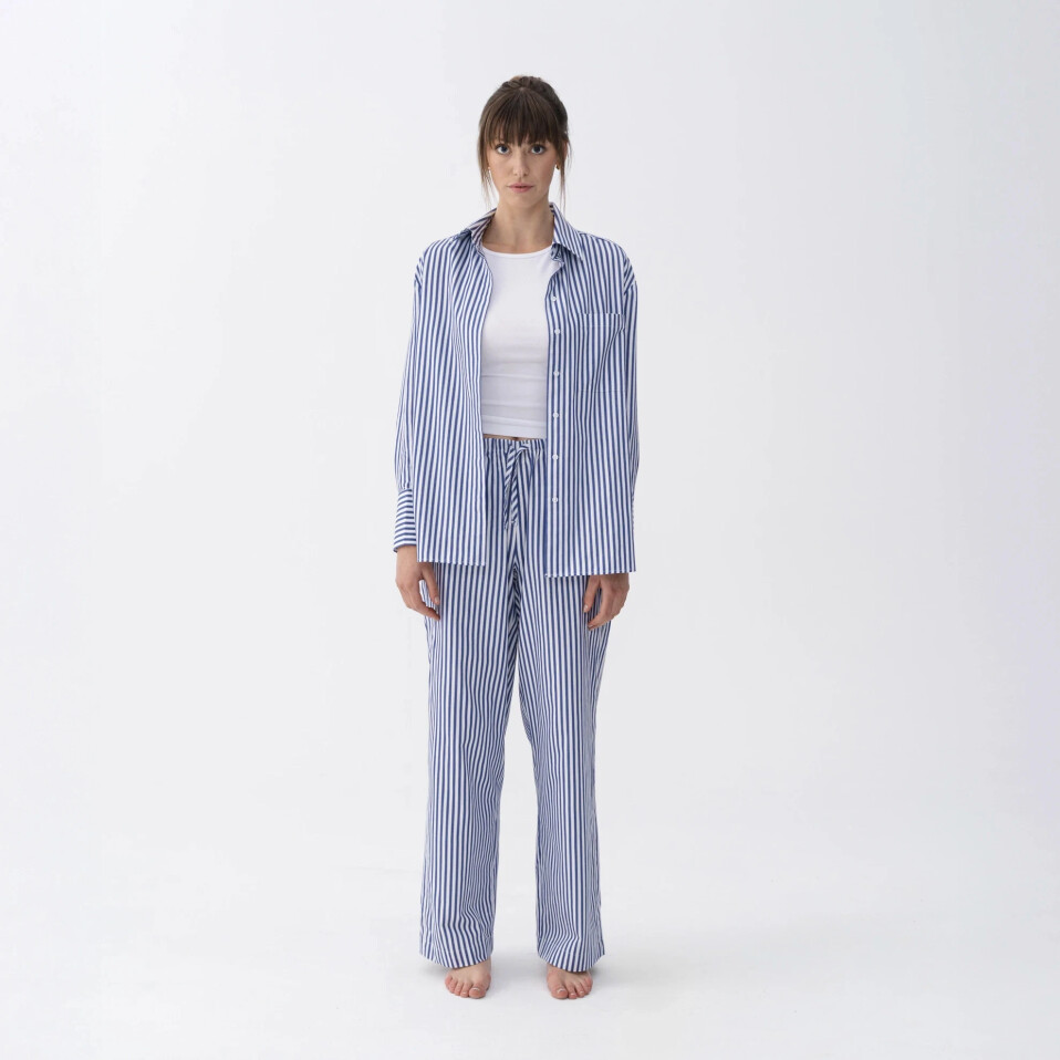 Mara Kadın Dokuma Pantolon Lacivert - 1