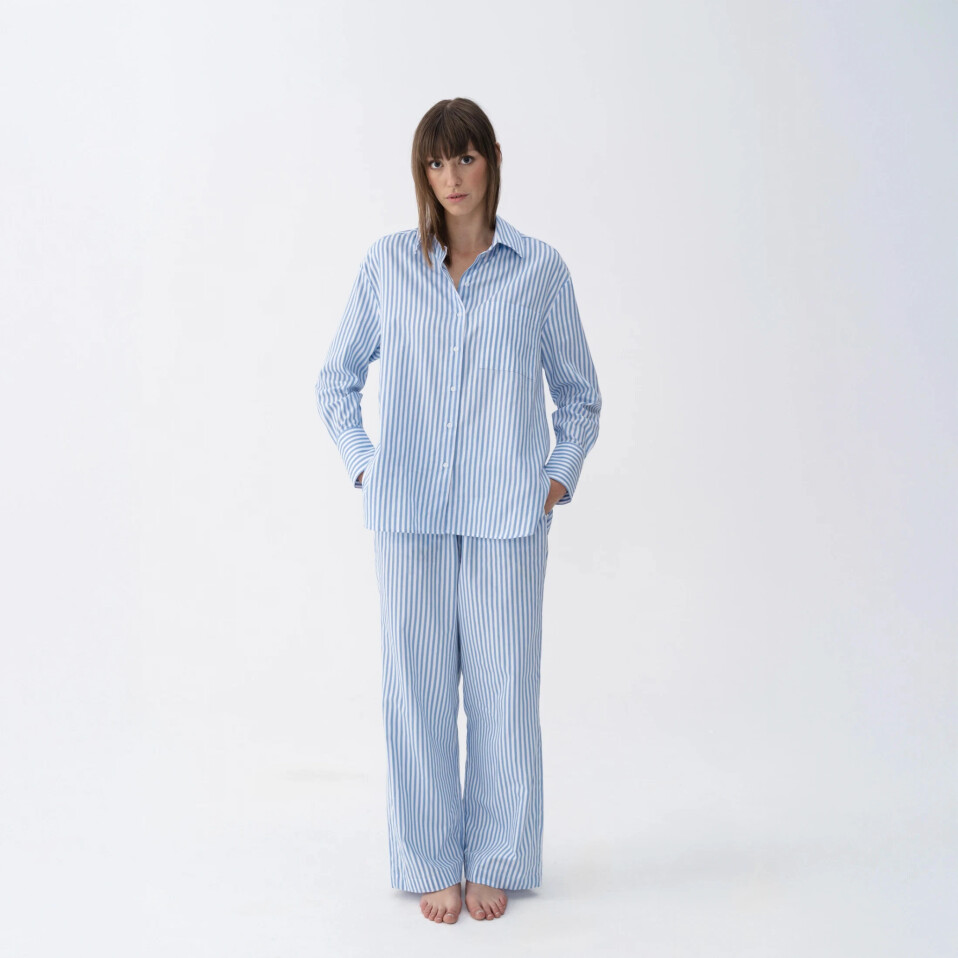 Mara Kadın Dokuma Pantolon Mavi - Qua Home