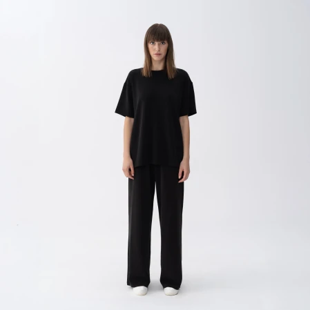 Noa Kadın Modal Wide Leg Pantolon Siyah 