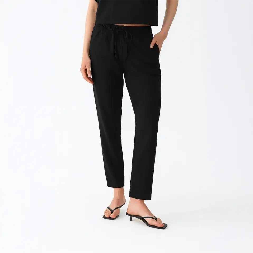 Nua Kadın Modal Chino Pantolon Siyah - Qua Home