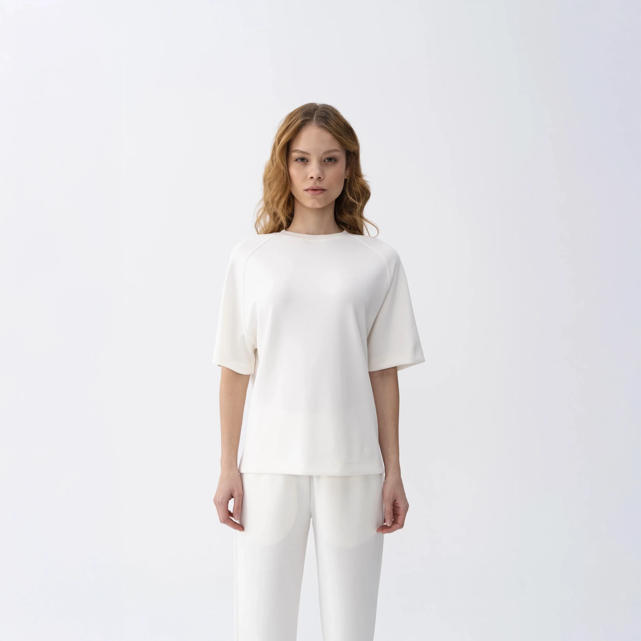 Isla Kadın Modal T-shirt Ekru - 2