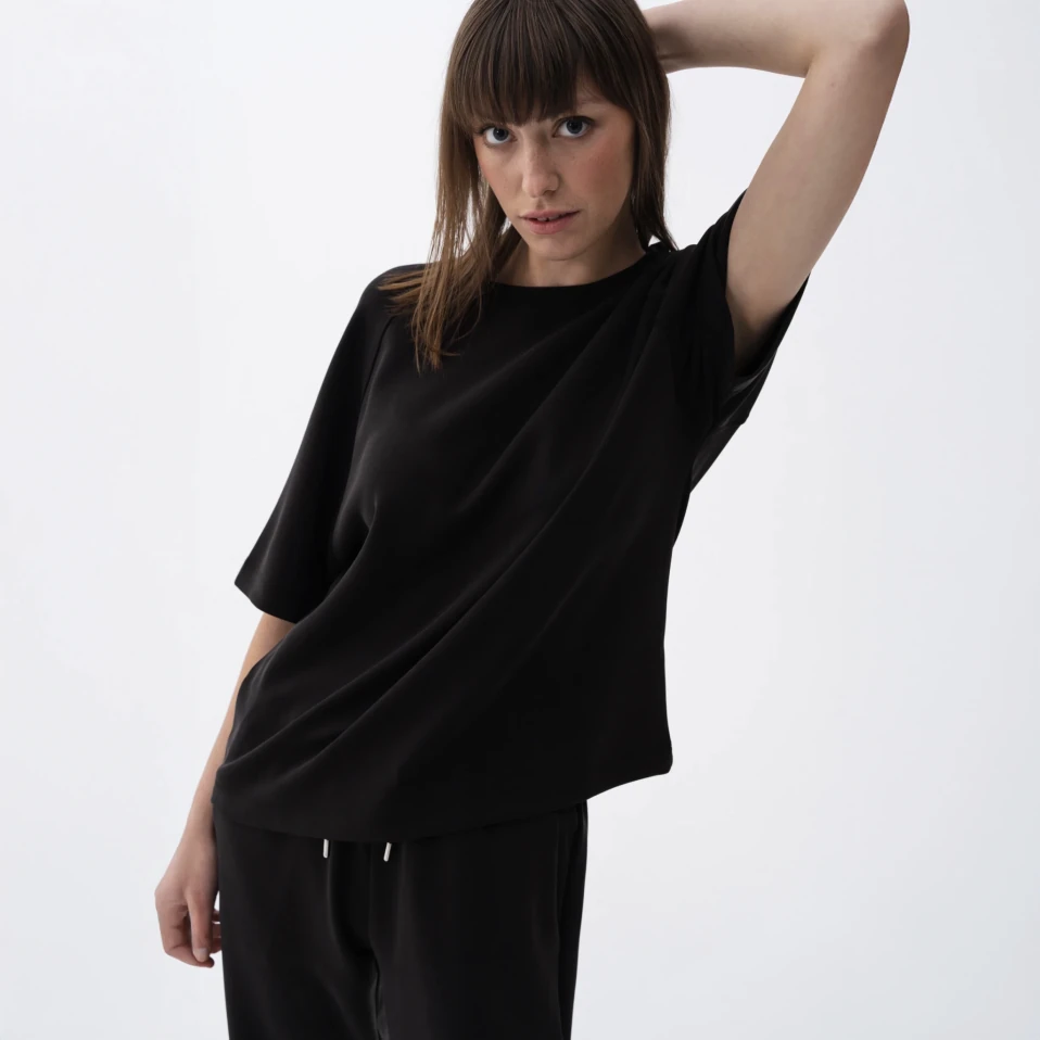 Isla Kadın Modal T-shirt Siyah - 2