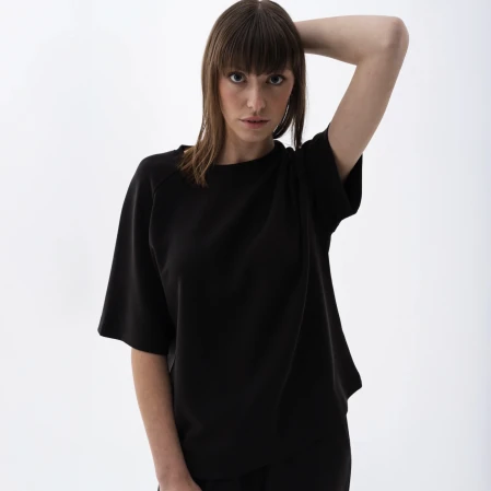 Isla Kadın Modal T-shirt Siyah 