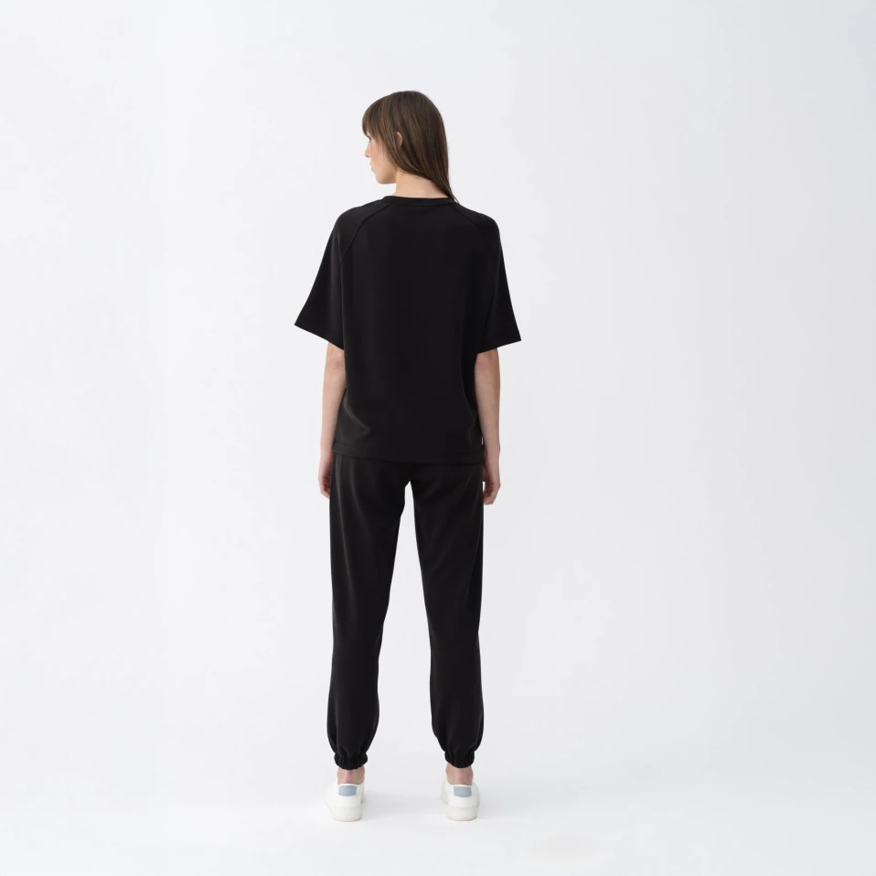 Isla Kadın Modal T-shirt Siyah - 4