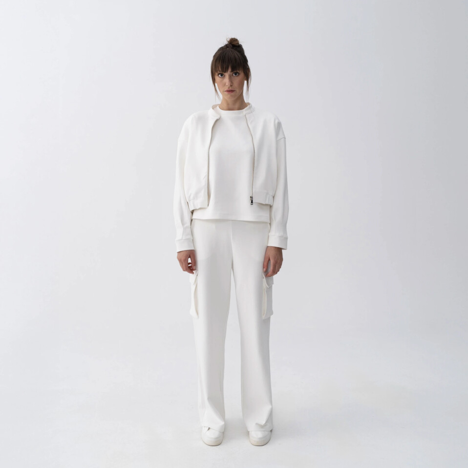 Holly Kadın % 100 Pamuk Bomber Ceket Bej - Qua Home