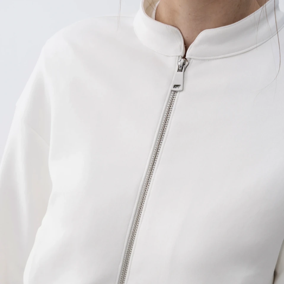 Holly Kadın % 100 Pamuk Bomber Ceket Bej - 2