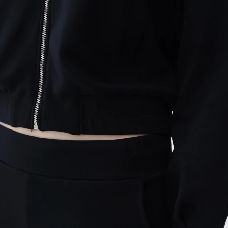 Holly Kadın % 100 Pamuk Bomber Ceket Lacivert - 3