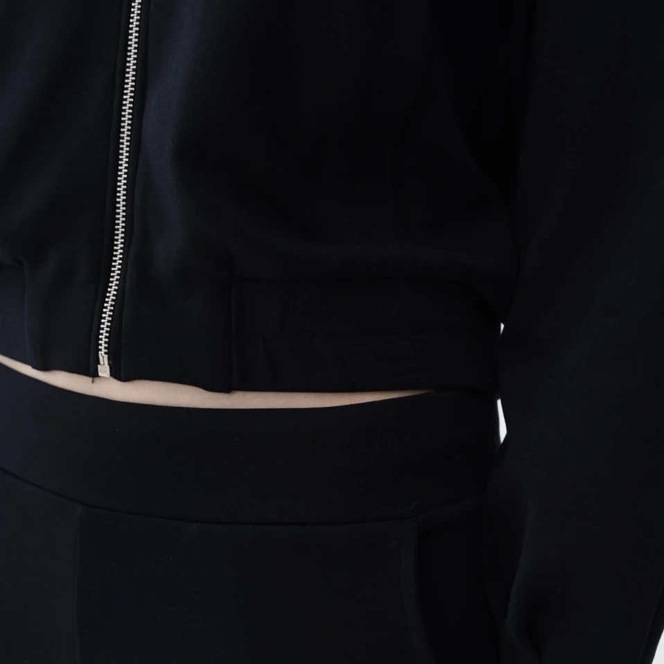 Holly Kadın % 100 Pamuk Bomber Ceket Lacivert - 3