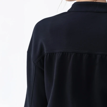 Holly Kadın % 100 Pamuk Bomber Ceket Lacivert - 4