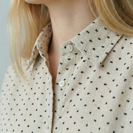 Josef Kadın Müslin Uzun Kol Gömlek Siyah - Qua Home