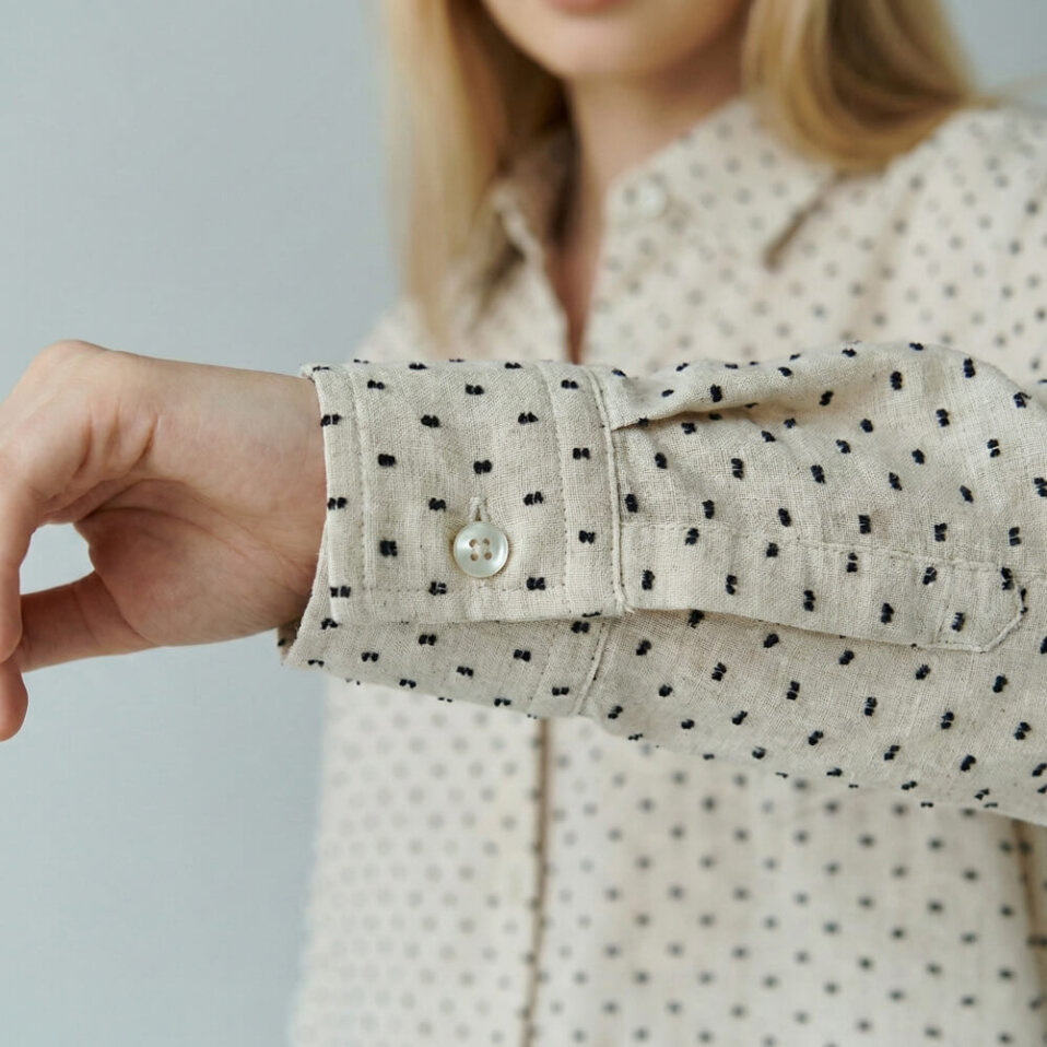 Josef Kadın Müslin Uzun Kol Gömlek Siyah - 3