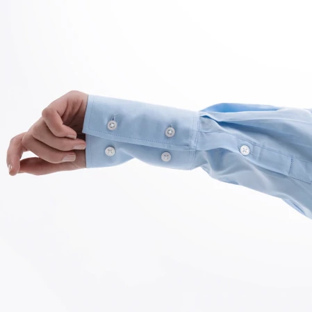 Nora Kadın %100 Pamuklu Oversize Gömlek Mavi - 5