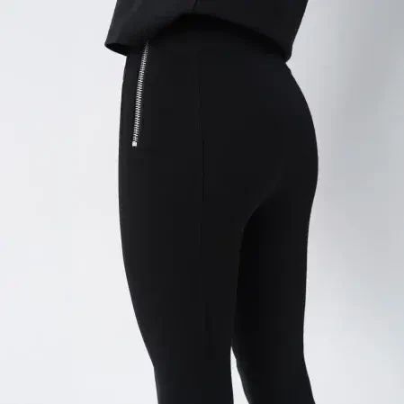 Aria Kadın Yırtmaç Detaylı Pantolon Siyah - 4