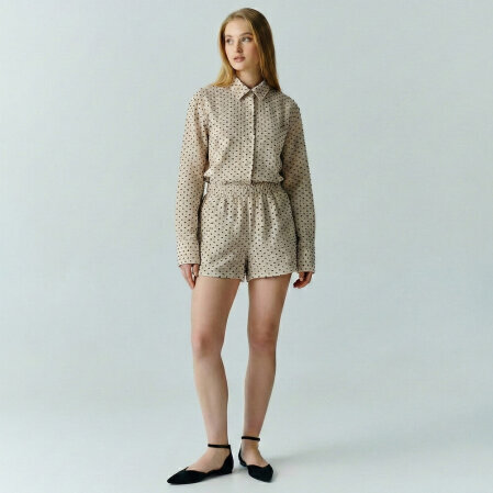 Josef Kadın Müslin Şort Siyah - Qua Home