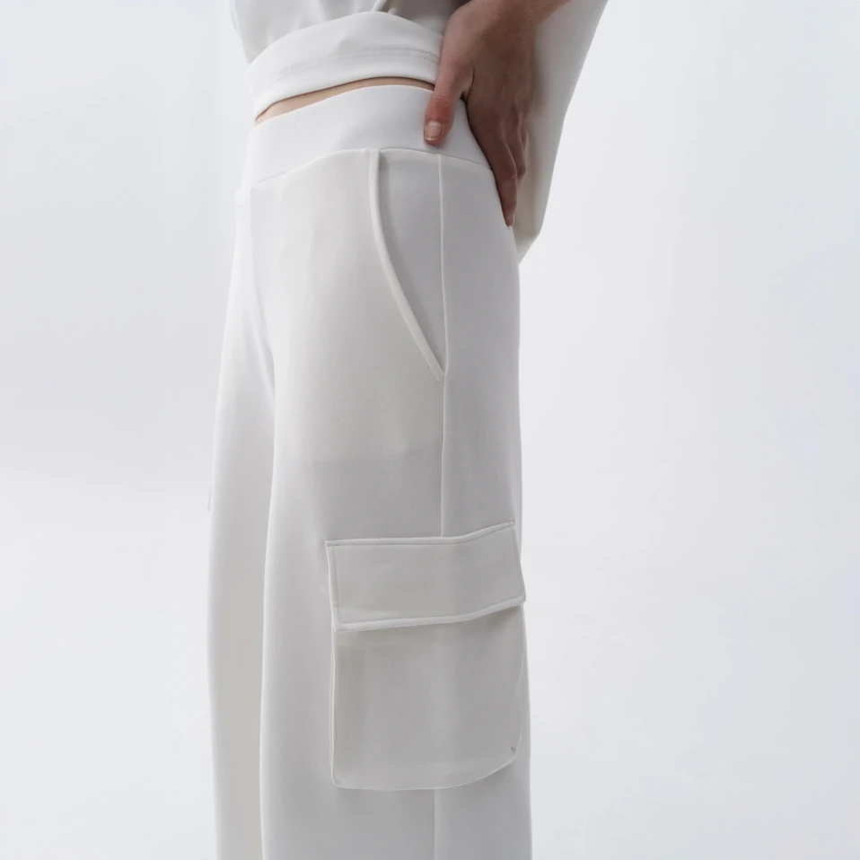 Holly Kadın % 100 Pamuk Kargo Pantolon Bej - 2