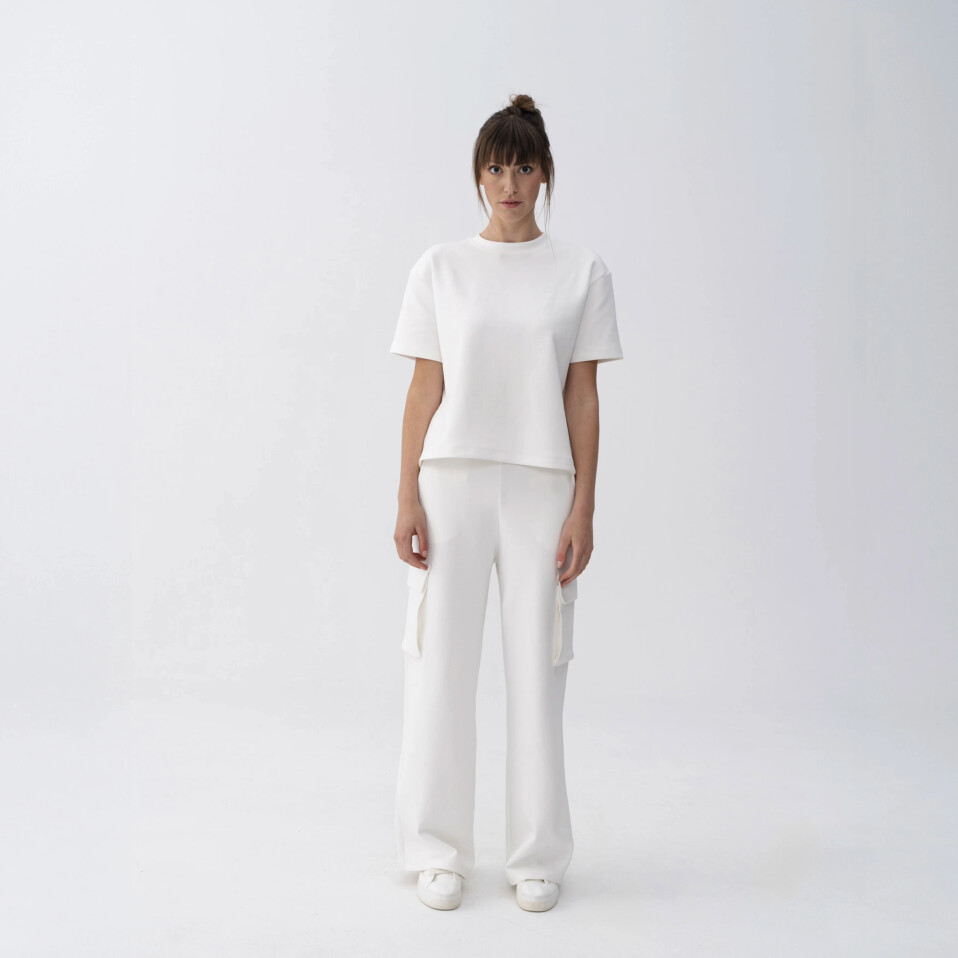 Holly Kadın % 100 Pamuk Kargo Pantolon Bej - Qua Home