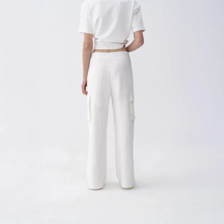 Holly Kadın % 100 Pamuk Kargo Pantolon Bej - 4