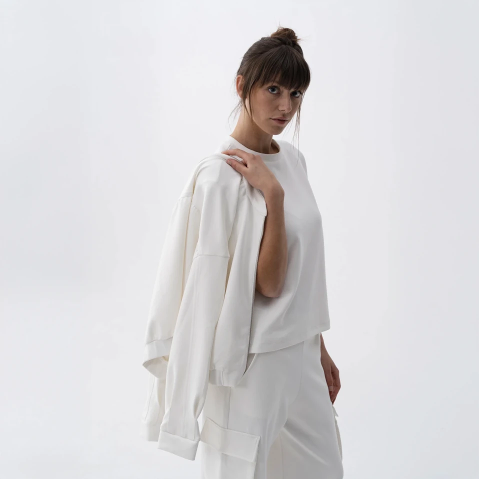 Holly Kadın % 100 Pamuk Kısa Kol Tişört Bej - 4