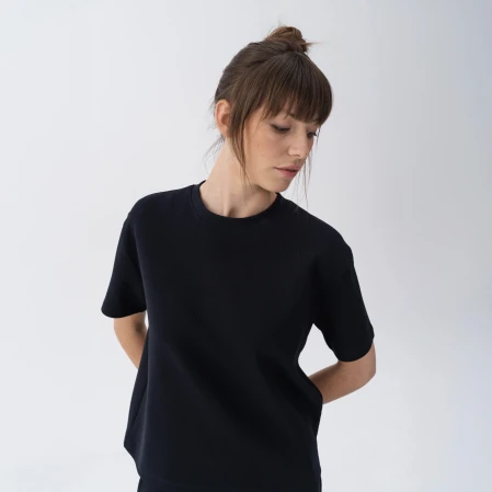 Holly Kadın % 100 Pamuk Kısa Kol Tişört Lacivert - 2