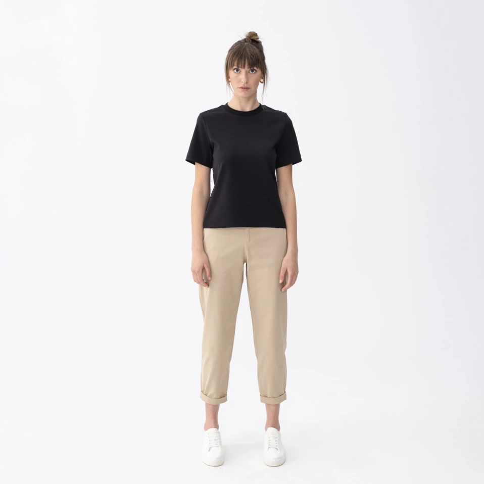 Dori Kadın % 100 Pamuk Kısa Kol Tişört Siyah - 3