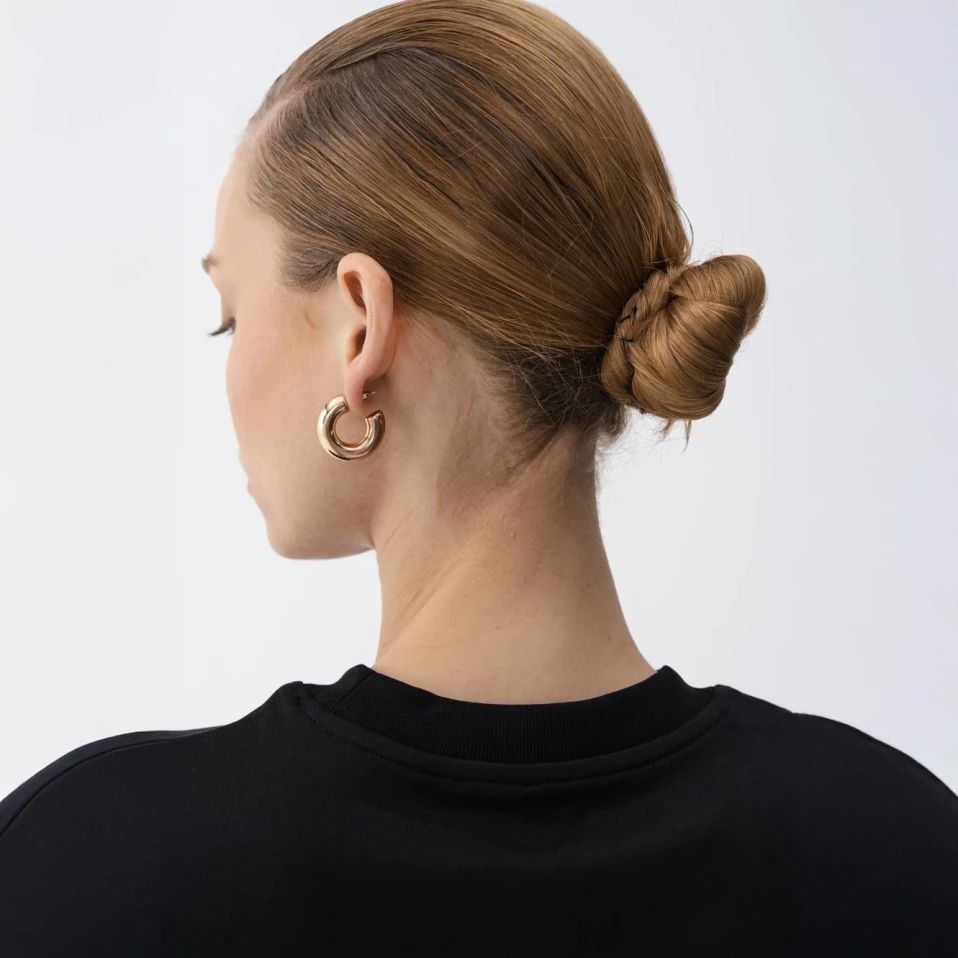 Dori Kadın % 100 Pamuk Uzun Kol Tişört Siyah - 3