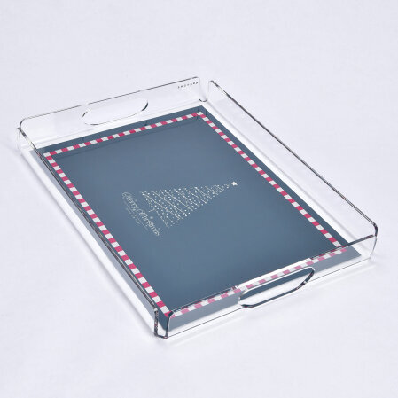 Gleam Çam Ağaç Yılbaşı Tepsi Yeşil 36x26 - Qua Home