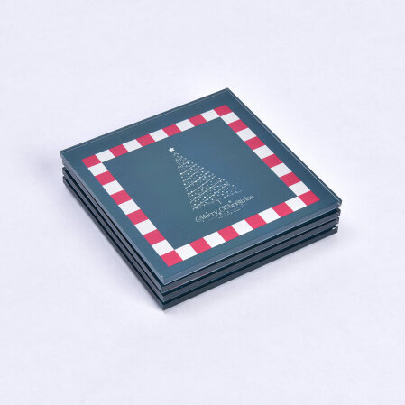 Gleam Yılbaşı Bardak Altlığı Kare 4' Lü - Qua Home