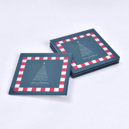 Gleam Yılbaşı Bardak Altlığı Kare 4' Lü - 2