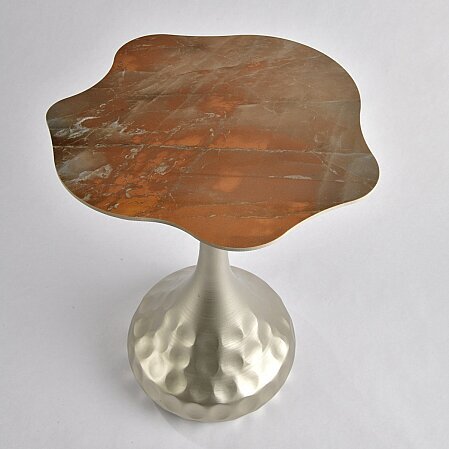 Kairo Coral Granit Light Bakır Ayaklı Sehpa - 3