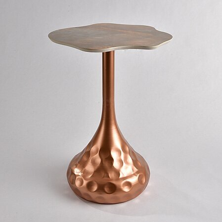 Kairo Coral Granit Light Gold Ayaklı Sehpa - Qua Home