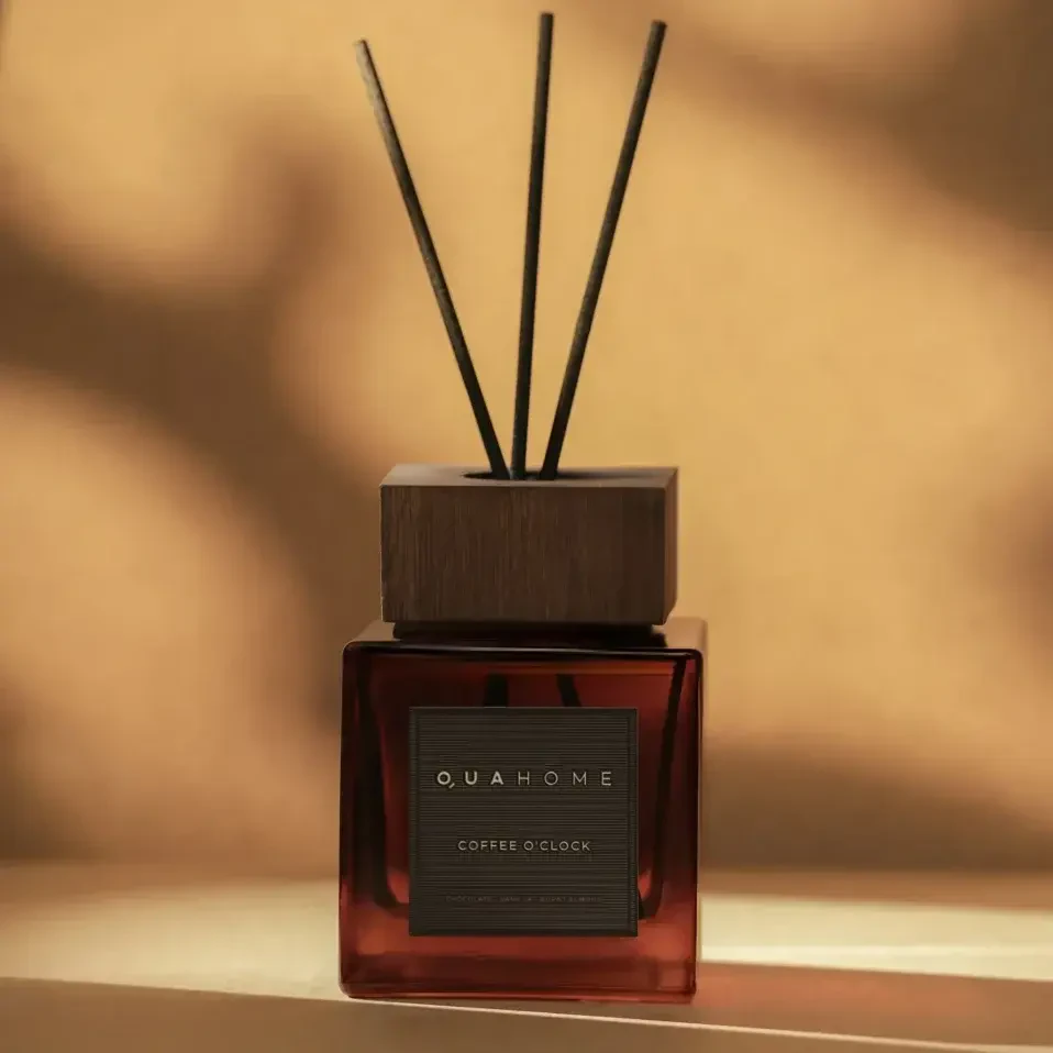 Coffee O' Clock Çubuklu Oda Kokusu Küp Şişe Kahverengi 500 Ml - Qua Home