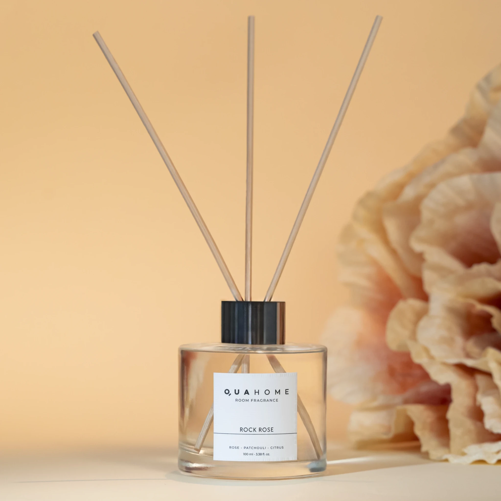 Rock Rose Çubuklu Oda Kokusu Silindir Şişe 100 Ml - Qua Home